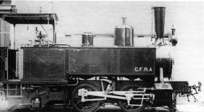 Vue de l'une des premières locomotives Decauville des