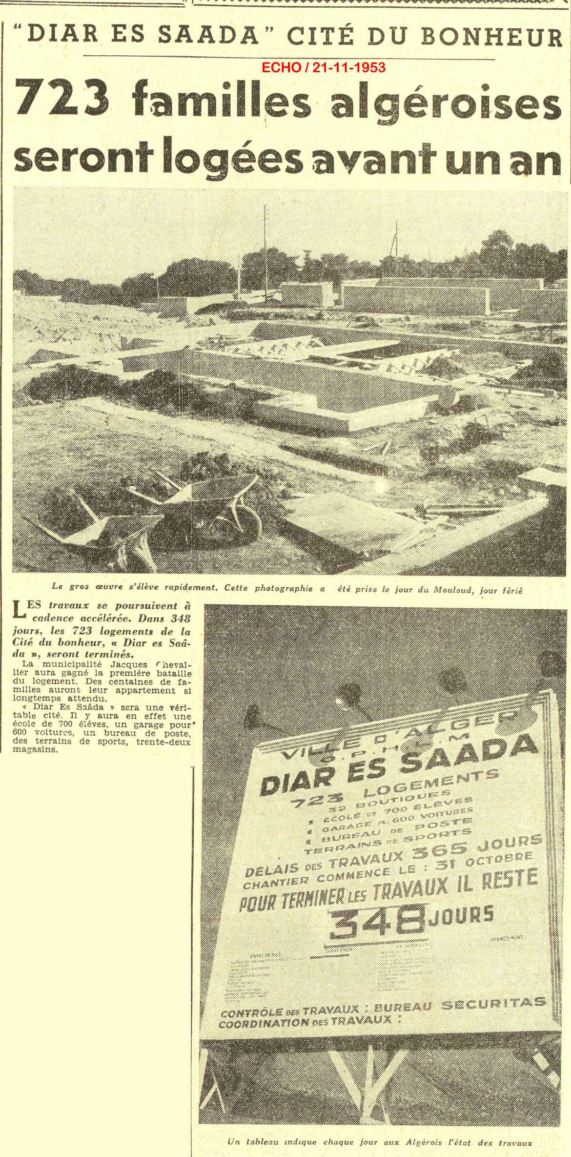 “DIAR ES SAADA” CITÉ DU BONHEUR 