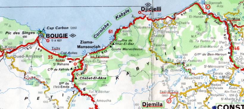 carte 172, djidjelli et alentours