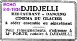 Restaurant - dancing - cinéma du glacier : à céder