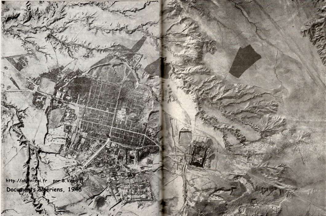 Photographie aérienne de Timgad, prise en 1945