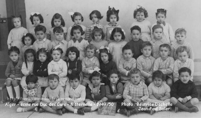École de la rue Duc des Cars, Maternelle , 1949-1950
