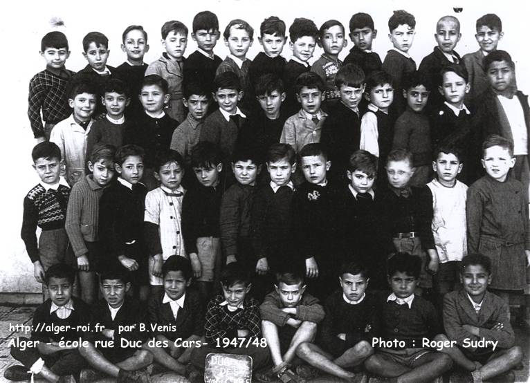 École de la rue Duc des Cars Cours élémentaire 1, 1947-1948