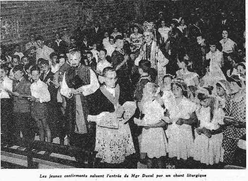 Juin 1959 - bénédiction de la salle paroissiale de Châteauneuf