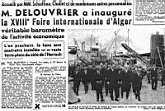 PAUL DELOUVRIER a inauguré hier matin, à 10 heures, la XVIIIè Foire internationale d'Alger.