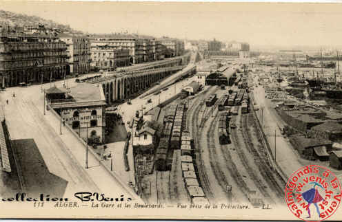 111:-Alger,la gare et les boulevards, vue prise de la préfecture.,50 ko