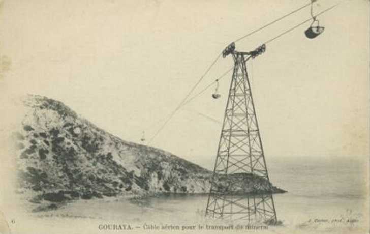 gouraya,cable aerien pour le transport du minerai
