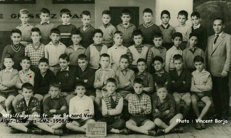 L'école Lazerges, rue Lazerges, parallèle à Borély la Sapie CM2, 1958-1959