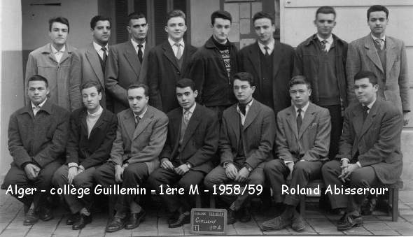 Le collège Guillemin, 1ère M, 1958-1959,