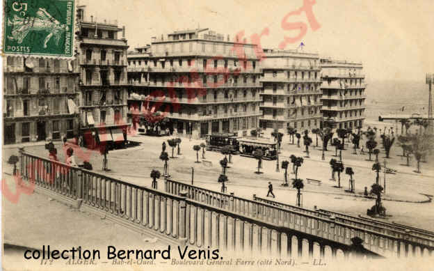 Boulevard Général Farre, côté nord, écrite en 1910.