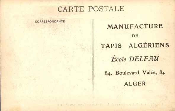 Manufacture de tapis algériens - école Delfau-
