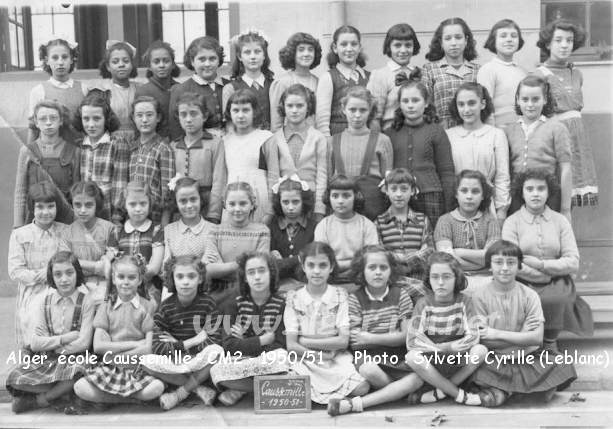 l'école de filles Caussemille, CM2, 1950-1951