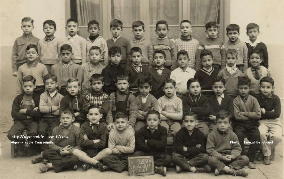 photos de classes,hamma,ecole de garçons Caussemille,ce1,1957-1958,57-58