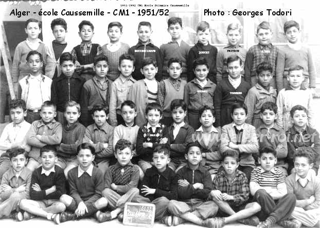 l'école Caussemille, cours moyen 1ère année, 1951-1952