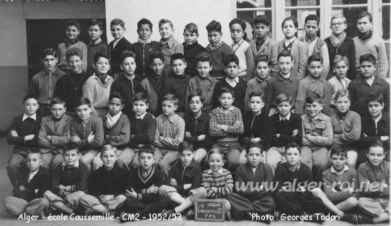 l'école Caussemille, cours moyen 2ème année, 1952-1953