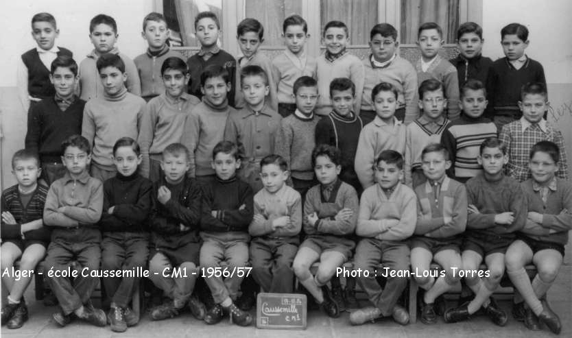 l'école Caussemille, cours moyen 1ère année, 1956-1957