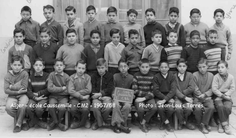 l'école Caussemille, cours moyen 2è année, 1957-1958