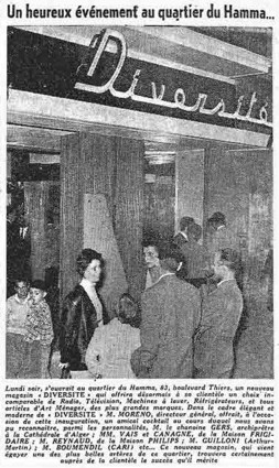 Inauguration du magasin "Diversité" - mai 1959
