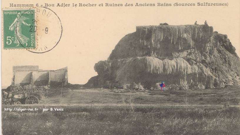 Hammam-bou-hadjar,rocher et ruins des anciens bains