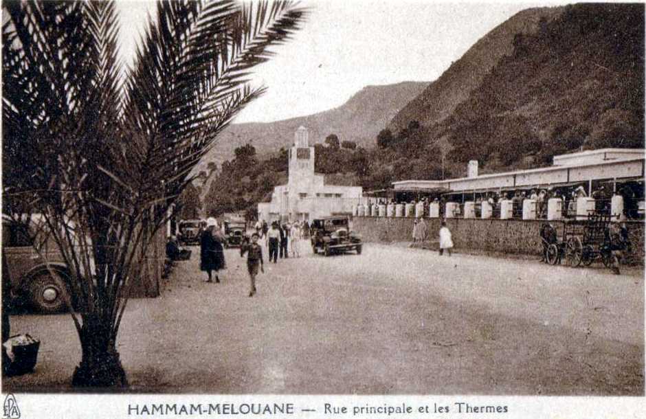 hammam-melouane,rue principale et les thermes