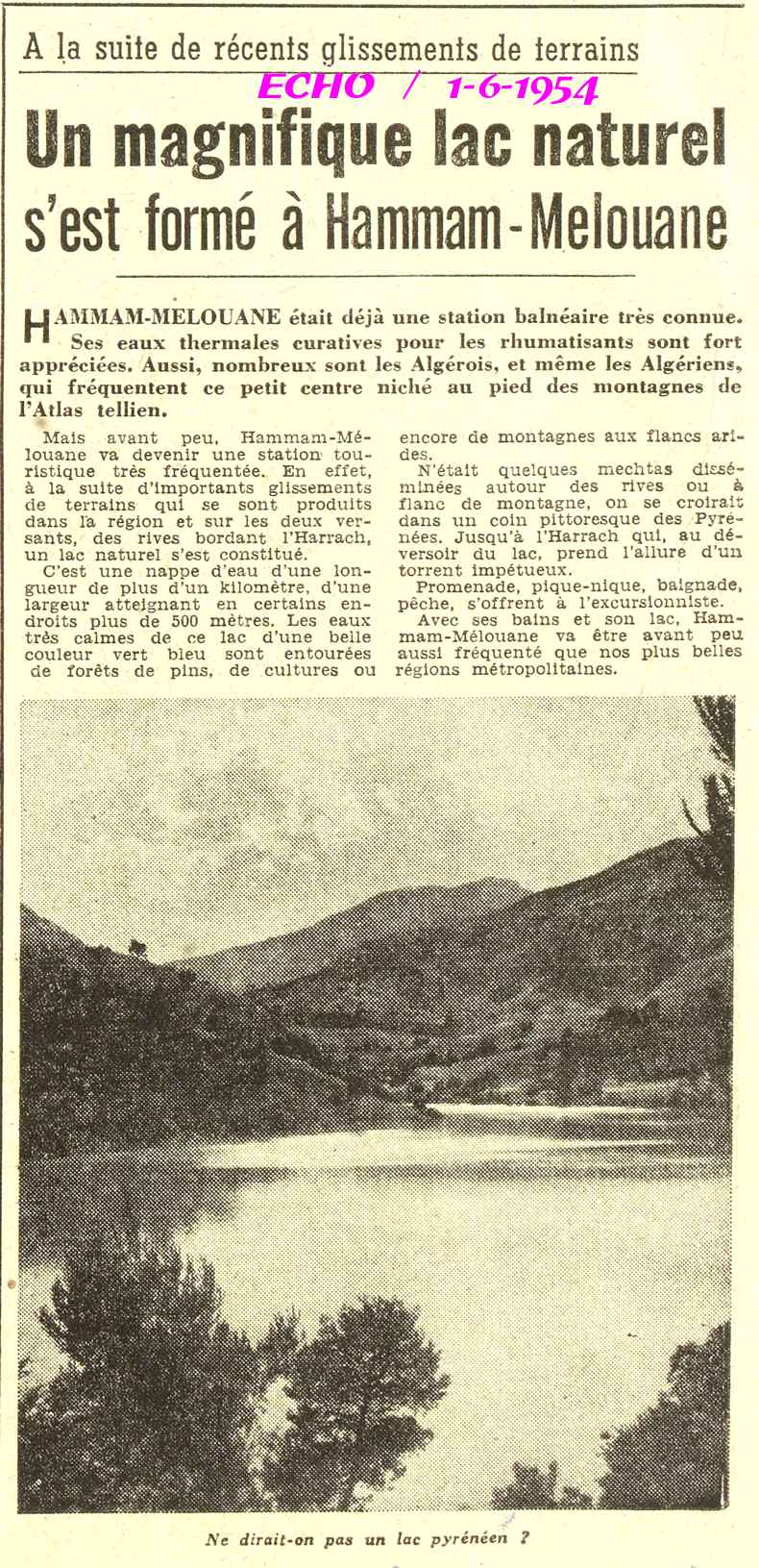 A la suite de récents glissements de terrains 
