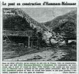 Le pont en construction d'Hammam-Melouane