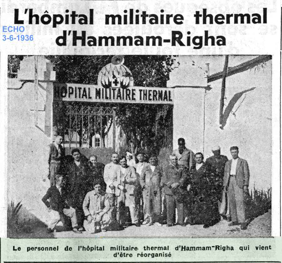 L'hôpital militaire thermal d'Hammam-Righa