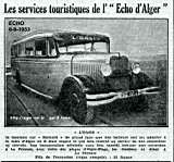 Les services touristiques de " Echo d'Alger "