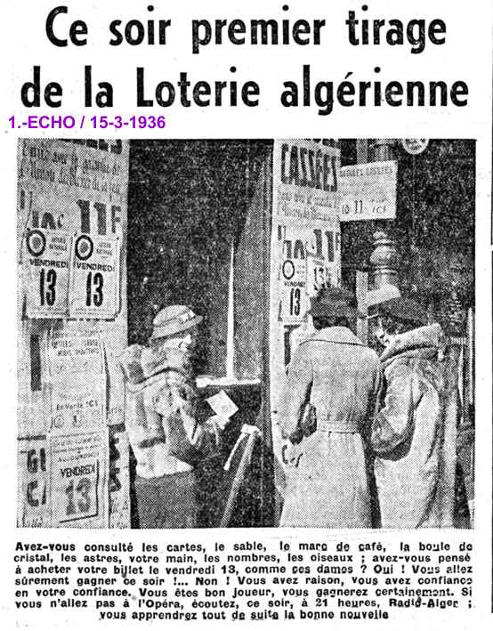 premier tirage de la loterie algérienne