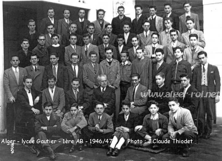 Première AB, 1946-1947, professeur : monsieur VIDEAU (français latin grec)