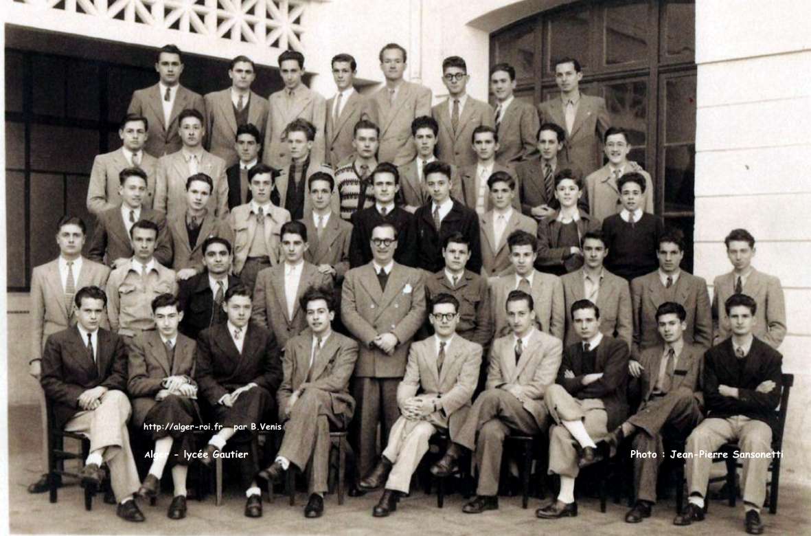 lycée gautier,1947-1948,math-elem,photos de classes,rue hoche