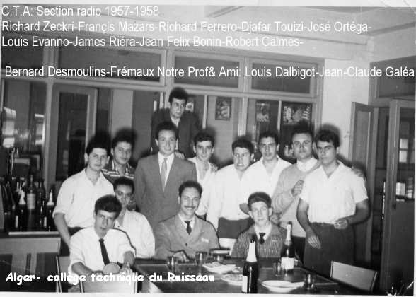Collège technique de garçons : section radio 1957-58