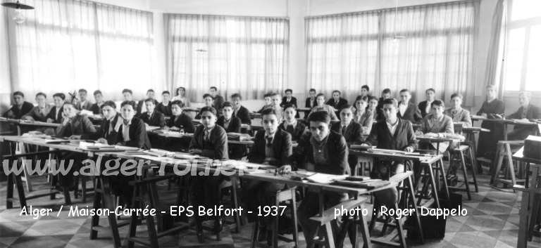 classe industrielle de l’eps de Maison Carree Belfort en 1937.