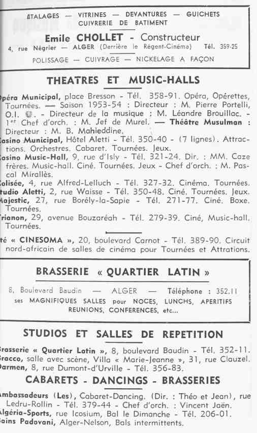 1ère page annuaire 1953