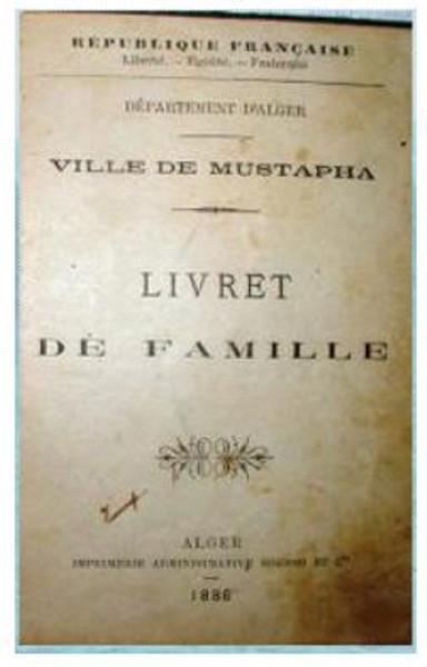 LIVRET DE FAMILLE de 1887 