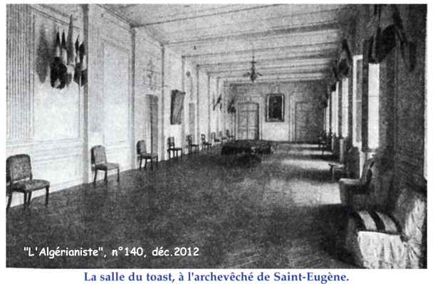 La salle du toast, à l'archevêché de Saint-Eugène.