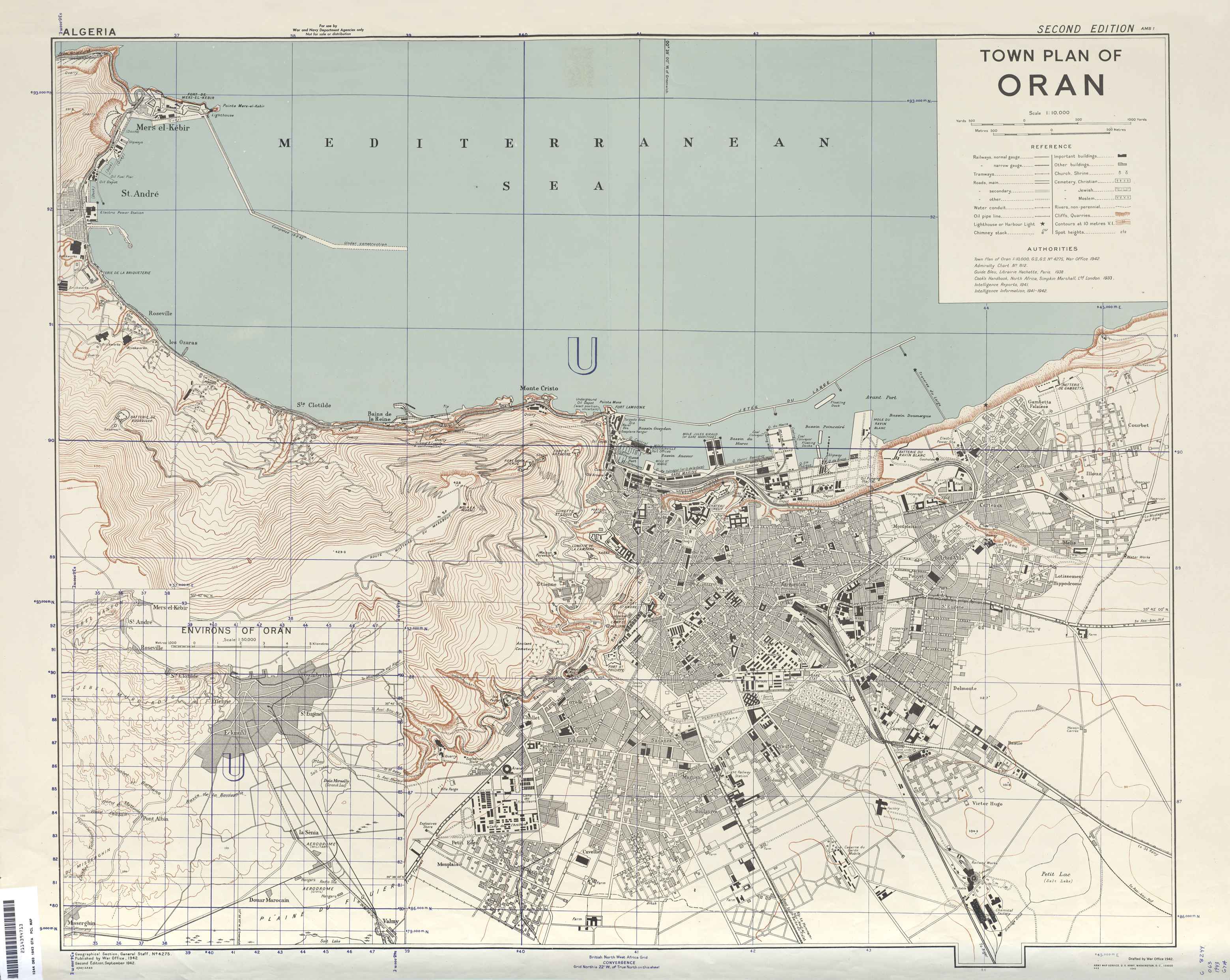 Carte publiée par le War Office 1942