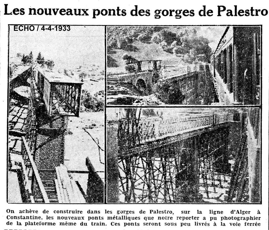 Les nouveaux ponts des gorges de Palestro