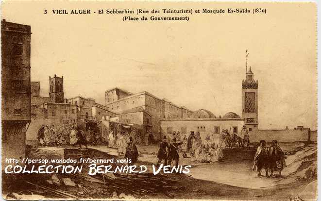 Rue des Teinturiers et place du Gouvernement en 1830