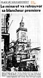 En 1936 : le minaret va retrouver sa blancheur première