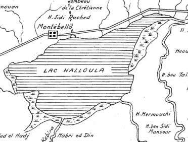 Le bassin de l'ex-lac Halloula