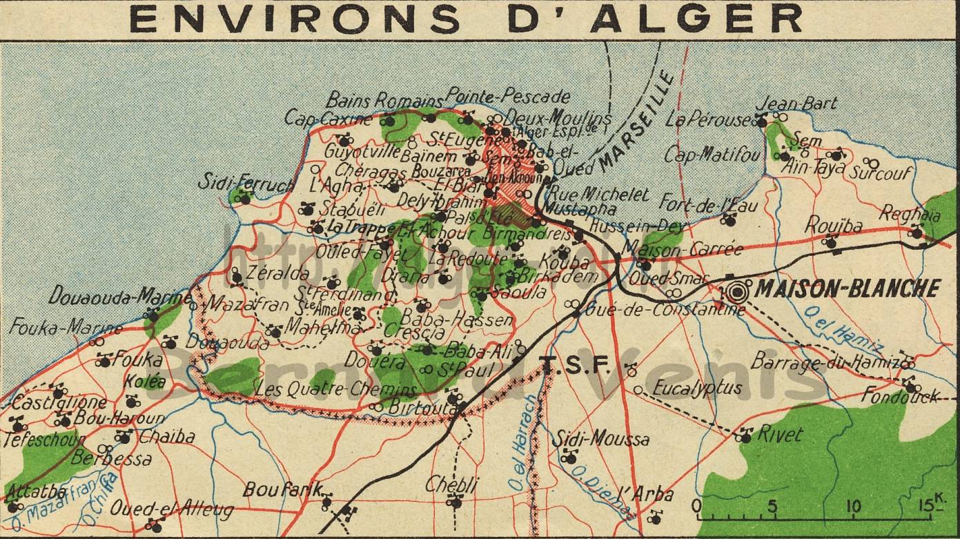 Environs d'Alger : extrait du calendrier 1961 des PTT