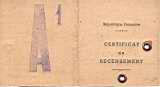 Certificat de recensement - 1957