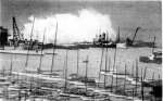 11 et 12 décembre 1931. La mer en furie contre les défenses du port d'Alger.