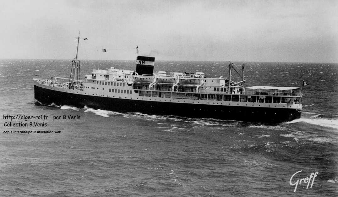 Schiffe Schiffsverkehr Schiffsfoto-AK Paquebot EL-MANSOUR Algerie Tunisie ~1950 