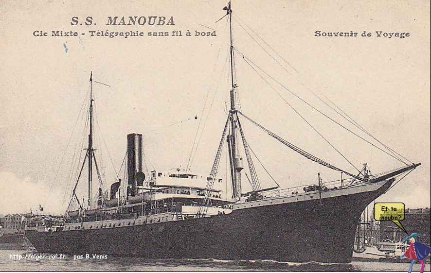 Le MANOUBA - Télégraphie sans fil à bord.