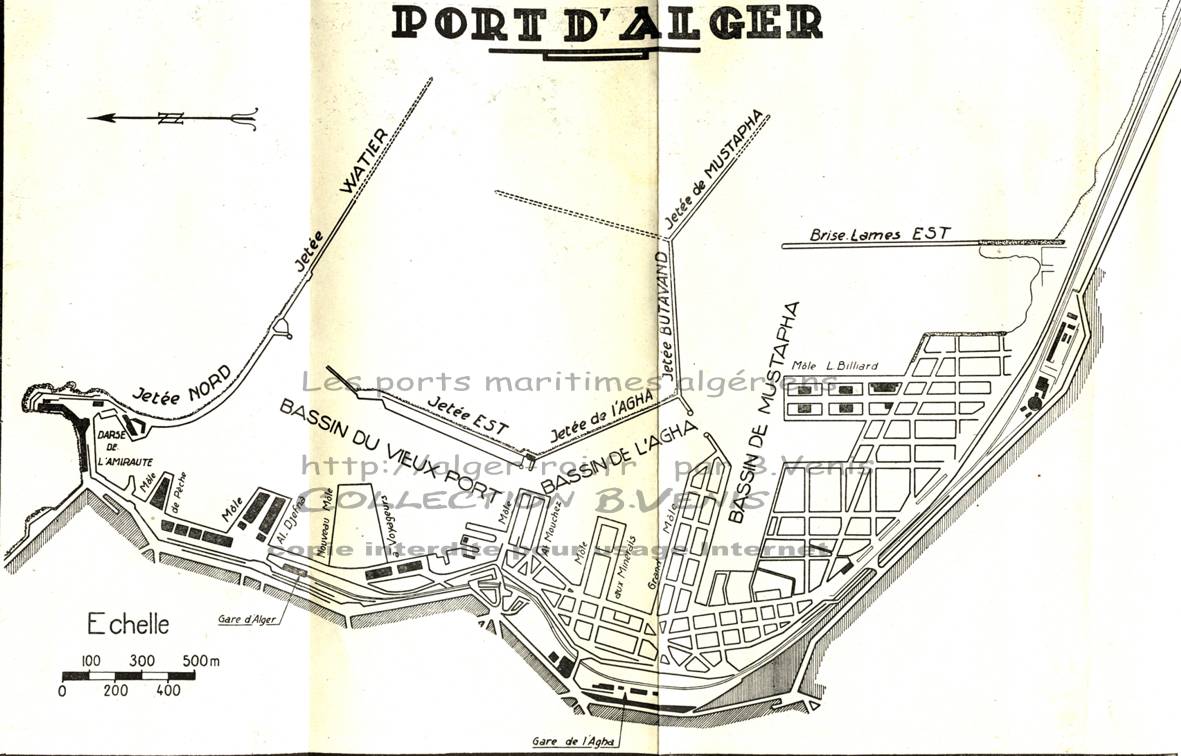 Plan du port d'Alger , vers 1942