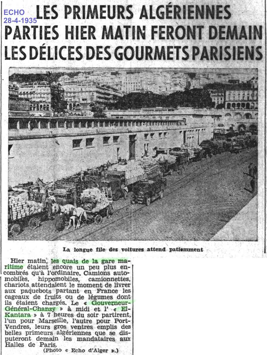 Echo d'Alger du 27-7-1934 - transmis par Francis Rambert 