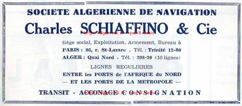 Société algérienne de navigation Charles SCHIAFFINO