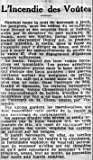 INCENDIE des voûtes, mercredi 30 avril 1913